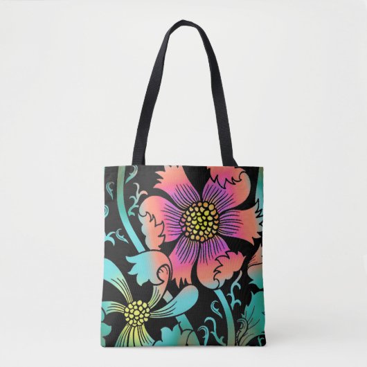Neon Blume Tasche (Vorderseite)