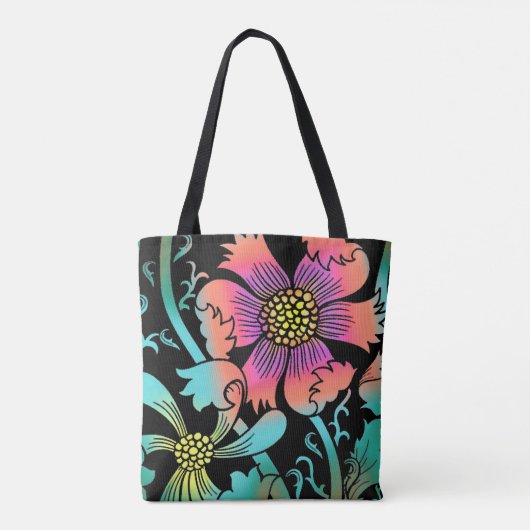 Neon Blume Tasche (Rückseite)
