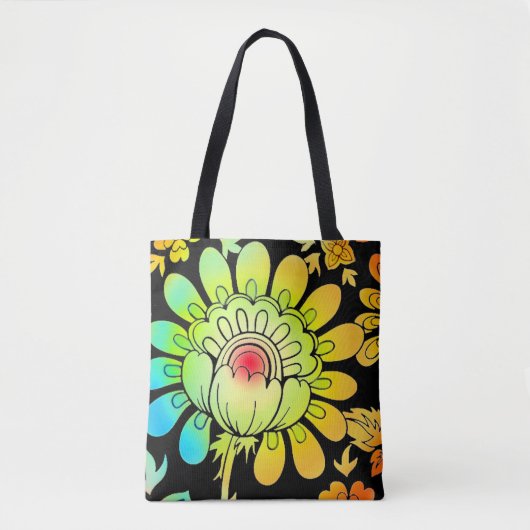 Neon Blume Tasche (Vorderseite)