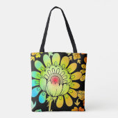Neon Blume Tasche (Rückseite)