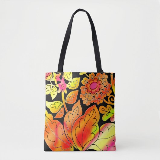 Neon Blume Tasche (Vorderseite)