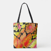 Neon Blume Tasche (Rückseite)