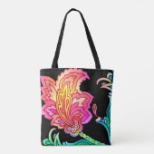 Neon Blume Tasche (Rückseite)