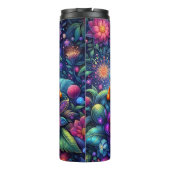 Neon-Blumen-Frosch-Botanik Thermosbecher (Rückseite)