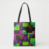 Neon-Blumen-Rhythmus Tasche (Vorderseite)