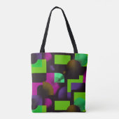Neon-Blumen-Rhythmus Tasche (Rückseite)