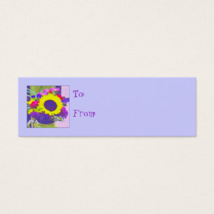 Neon-Blumenstrauß-Geschenkanhänger