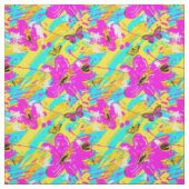Neon Blüten-Splash Stoff (Muster)