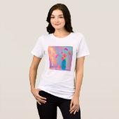 Neon-Blüten-T-Shirts Tri-Blend Shirt (Vorderseite voll)