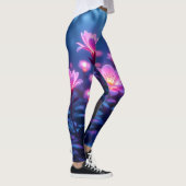 Neon-Blüten-Träume Leggings (Rechts)