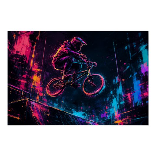 Neon BMX Poster (Vorderseite)