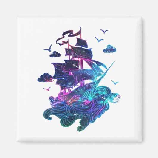 Neon Boat Magnet (Vorne)