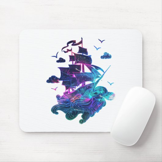 Neon Boat Mousepad (Mit Mouse)