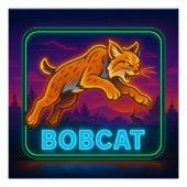 Neon Bobcat Poster (Vorderseite)
