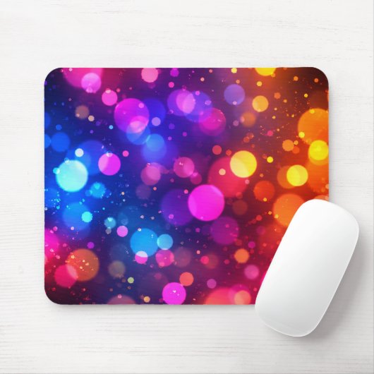 Neon-Bokeh-Lichter abstrakt Mousepad (Mit Mouse)