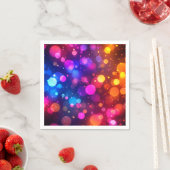 Neon-Bokeh-Lichter abstrakt Serviette (Beispiel)