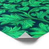 Neon Botanical Texture: Seamless Luminous Ivy Poster (Ecke)