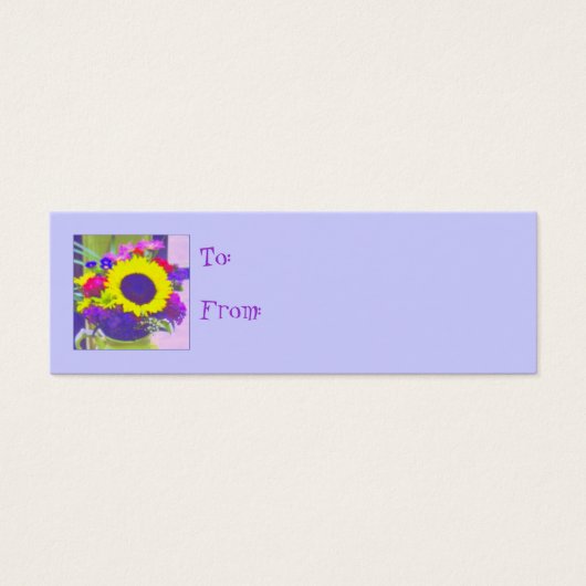 Neon Bouquet Geschenk Tag (Vorderseite)
