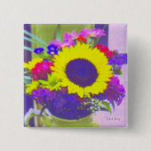 Neon Bouquet Square Button (Vorderseite)