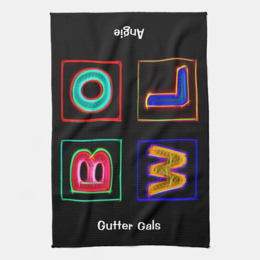 Neon Bowl, Team Bowling Handtücher (Vertikal)