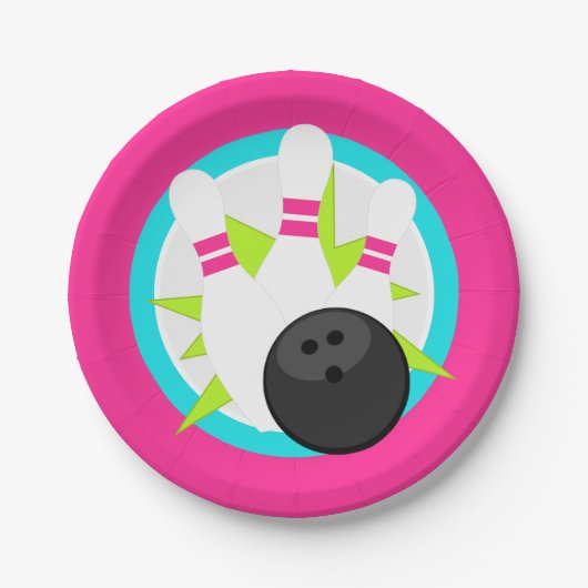 Neon Bowling Button Paper Teller (Vorderseite)