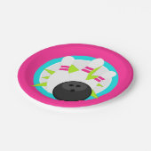 Neon Bowling Button Paper Teller (Schrägansicht)