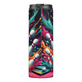 Neon Bowling Explosion Splash Thermosbecher (Rückseite)
