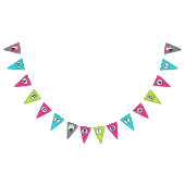 Neon Bowling Happy Birthday Banner (Alle)