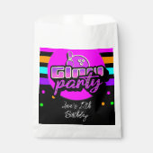 Neon Bowling Party Bash Geburtstagspartei Geschenktütchen (Vorderseite)