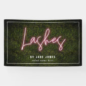 Neon Boxwood Eyelash Artist Cosmetologe Banner (Horizontal)