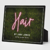 Neon Boxwood Hair Salon Beruflich Kosmetologe Fotoplatte (Seite)