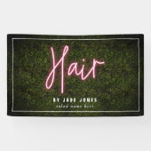 Neon Boxwood Hair Salon Kosmetologe Banner (Horizontal)