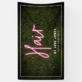 Neon Boxwood Hair Salon Kosmetologe Banner (Vertikal)