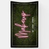 Neon Boxwood Makeup Artist Cosmetologe Banner (Vertikal)