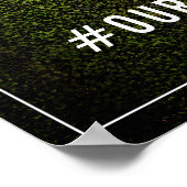 Neon Boxwood Wedding Hashtag Sign Poster (Ecke)