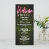 Neon Boxwood Wedding Program Programm (Stehend Vorderseite)