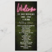 Neon Boxwood Wedding Program Programm (Vorderseite)
