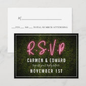 Neon Boxwood Wedding RSVP (Vorne/Hinten)