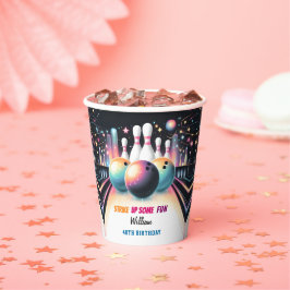 Neon Boy Kids Team Event Bowling 21. Geburtstag Pappbecher