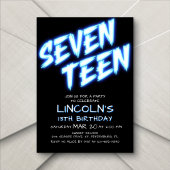 Neon Boys Pool Einladung zum 17. Geburtstag