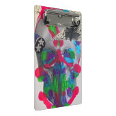 Neon Brain Bees Mini Klemmbrett (Schrägansicht)