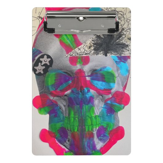 Neon Brain Bees Mini Klemmbrett (Vorderseite)