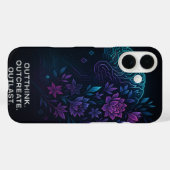 Neon Brain Bloom iPhone 16 Case – Outthink. Outcre (Rückseite (Horizontal))