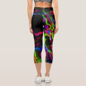 Neon Bright Capri Yoga Pants (Rückseite)