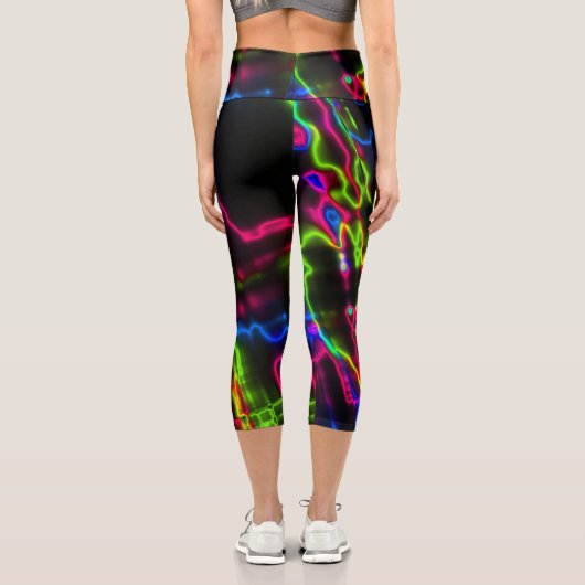 Neon Bright Capri Yoga Pants (Rückseite)