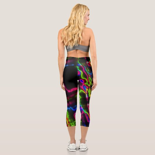 Neon Bright Capri Yoga Pants (Rückseite)