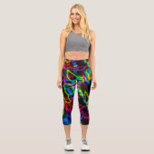 Neon Bright Capri Yoga Pants (Vorderseite)