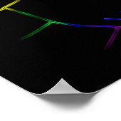 Neon Bright LGBTQ farbenfrohe Stolz Linie Art Poster (Ecke)