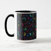 Neon Bright Marks auf schwarz Tasse (Links)