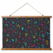 Neon Bright Marks auf schwarz